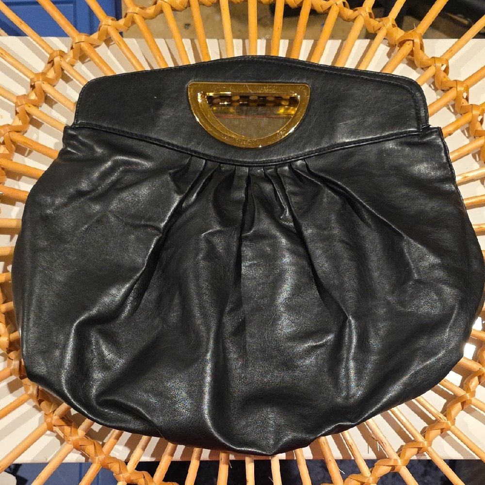 Vintage Black Leather Bag